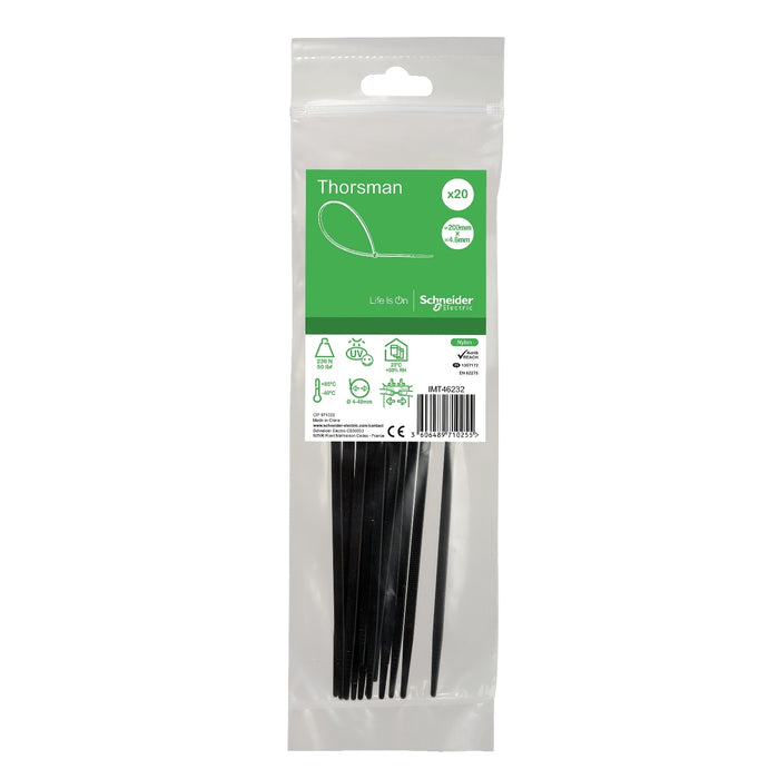 IMT46232 Thorsman, Cable tie 200x4.8mm Black x20