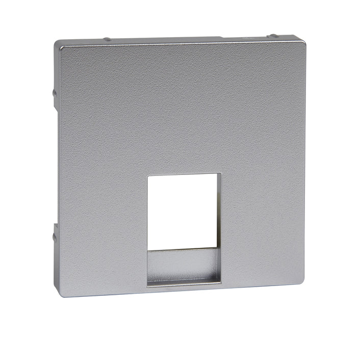 MTN463560 Cover plate, Merten System M, for telephone socket, RJ11/RJ12, aluminium