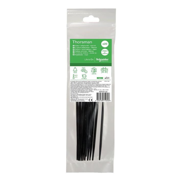 IMT46132 Thorsman, Cable tie 200x4.6mm Black x20 lang