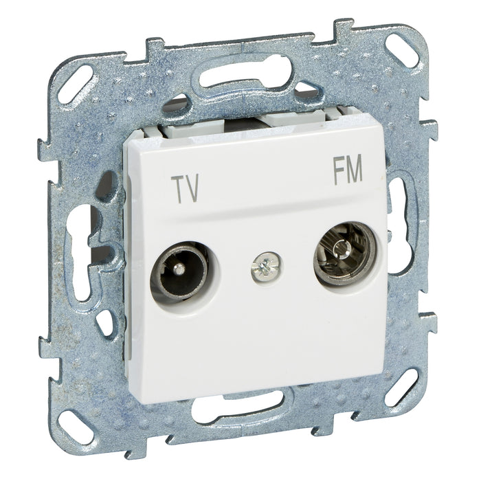 MGU5.452.18ZD Unica - TV/FM socket (zamak) - terminal socket - white