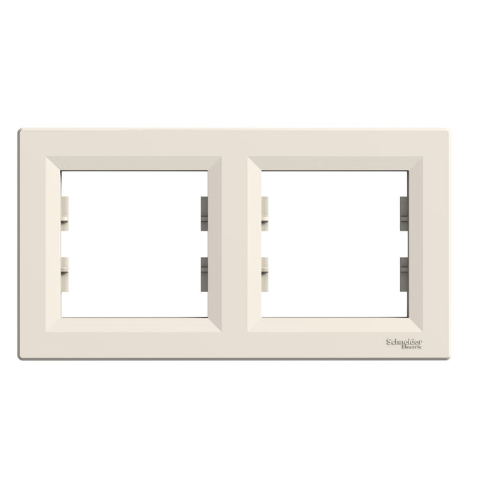 EPH5800223 Asfora - horizontal 2-gang frame - cream