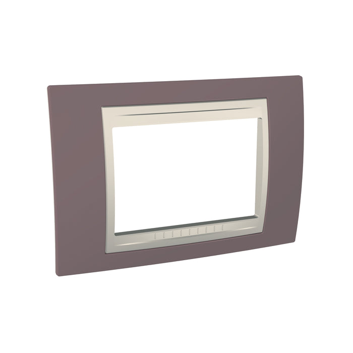 MGU6.103.576 Unica Plus - cover frame - 3 modules - mauve/ivory