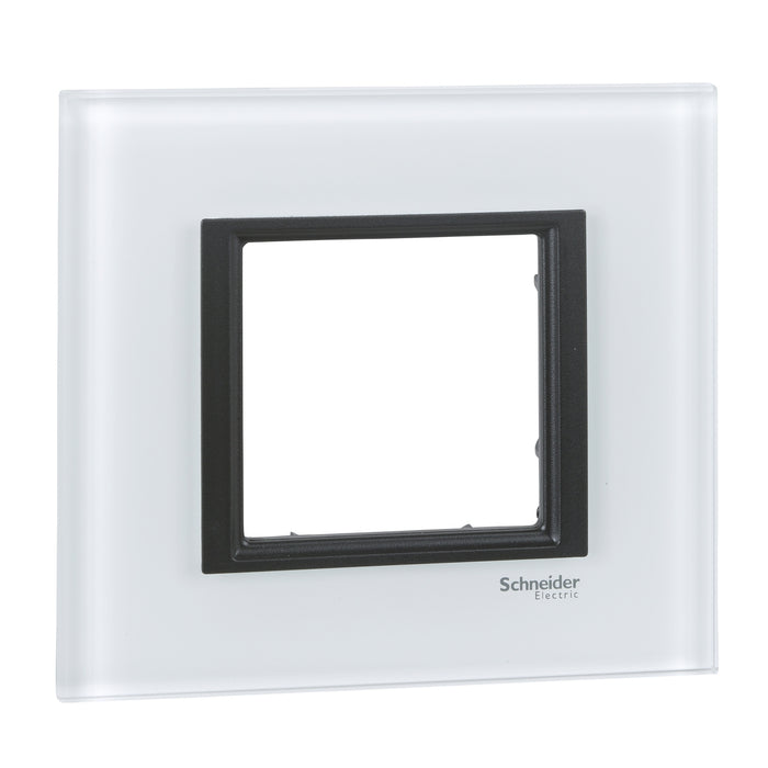 MGU68.002.7C2 Unica Class - cover frame - 1 gang - white glass