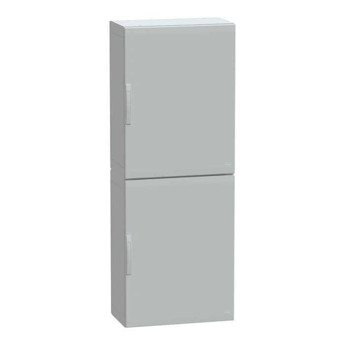 NSYPLA2074G Floor standing polyester enclosure, Thalassa PLA, plain door, completely sealed, 2000x750x420mm, IP65, IK10