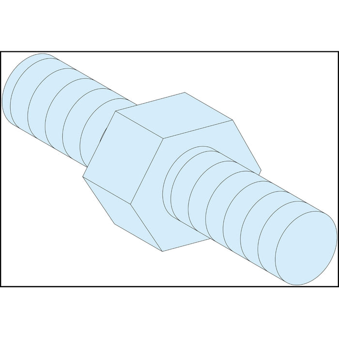 03195 4 HEXAGONAL SPACERS M6 H9