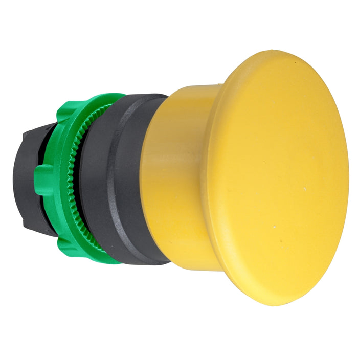 ZB5AC5 Head for non illuminated pushbutton, Harmony XB5, plastic, yellow, mushroom 40mm, 22mm, spring return