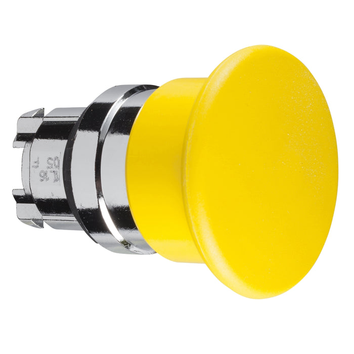 ZB4BC5 Head for non illuminated pushbutton, Harmony XB4, mushroom 40mm, metal, yellow, 22mm, spring return