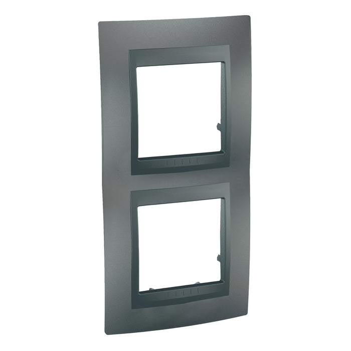 MGU6.004V.12 Unica Top - cover frame - 2 gangs, V71 - graphite