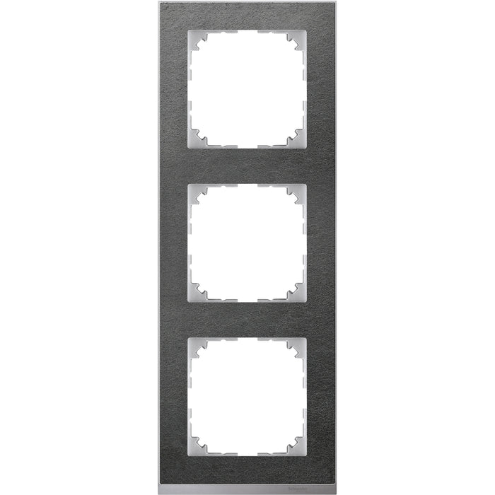 MTN4030-3669 Cover frame, Merten M-Pure Decor, 3 gangs, slate