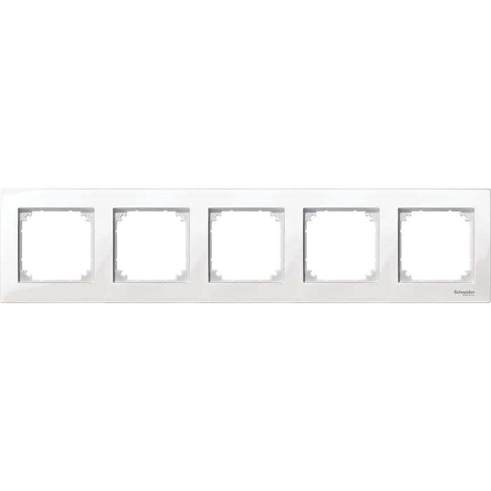 MTN515519 Cover frame, Merten M-Plan, 5 gangs, polar white