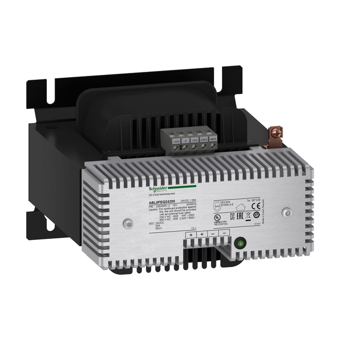 ABL8FEQ24200 rectified and filtered power supply - 1 or 2-phase - 400 V AC - 24 V - 20 A