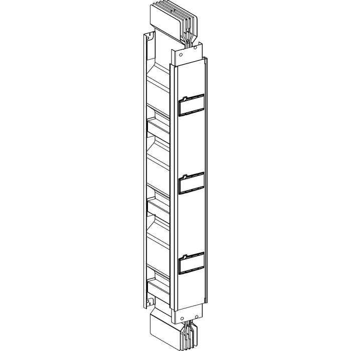 KTC5000ED7203 Straight distribution length, Canalis KTC, copper, 5000A, 3L+N+PER (Cu), high Icw, fixed length 2m, 3 outlets, RAL9001