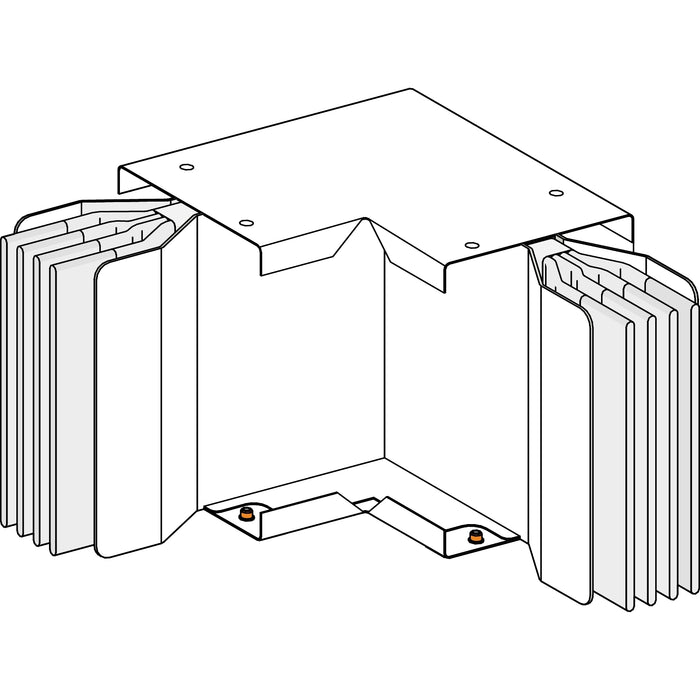 KTC5000LP4A2 Flat elbow, Canalis KTC, copper, 5000A, 3L+N+PE, N2, 2 fixed branches, right angle