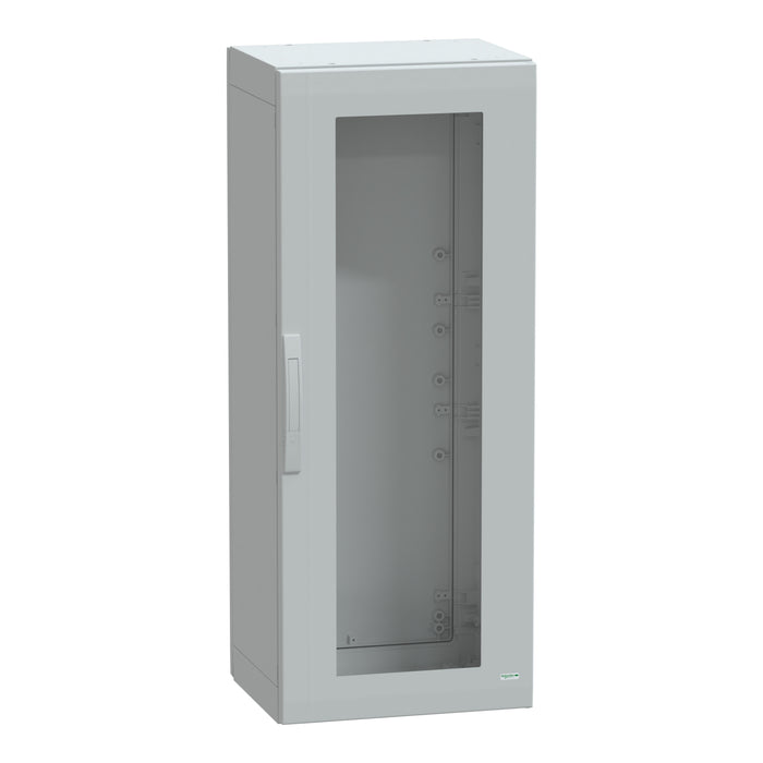 NSYPLA1254TG Floor standing polyester enclosure, Thalassa PLA, glazed door, completely sealed, 1250x500x420mm, IP65, IK08