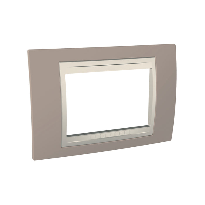 MGU6.103.574 Unica Plus - cover frame - 3 modules - mink/ivory