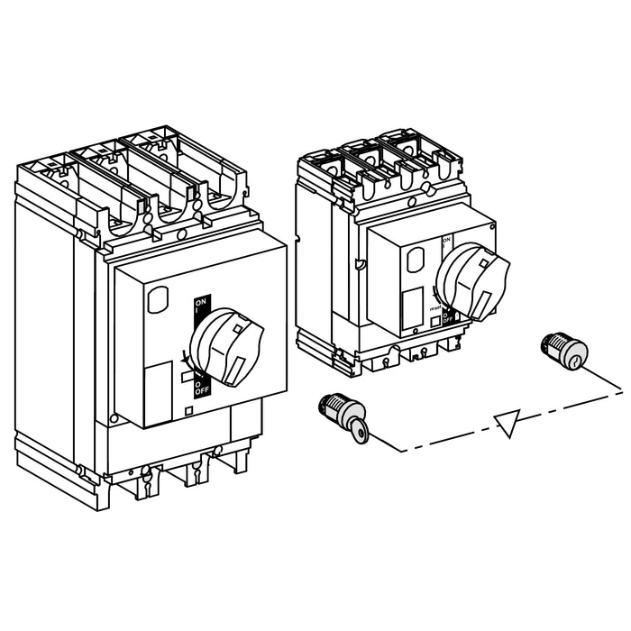 29344 Locking kit without keylock - for NS100..630 circuit breaker interLocking