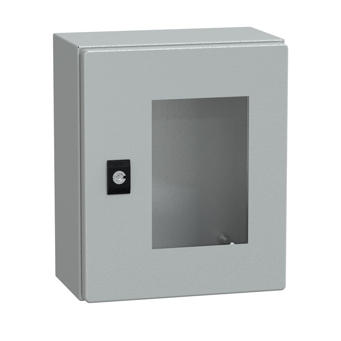 NSYCRN325150T Spacial CRN tspt door w/o mount.plate. H300xW250xD150 IP66 IK10 RAL7035..