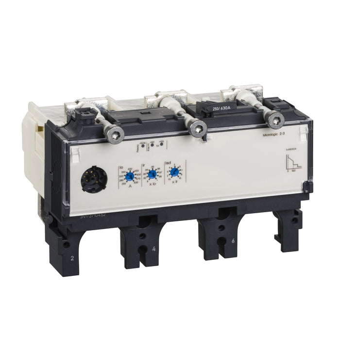 LV432081 trip unit MicroLogic 2.3 for ComPact NSX 400/630 circuit breakers, electronic, rating 400A, 3 poles 3d