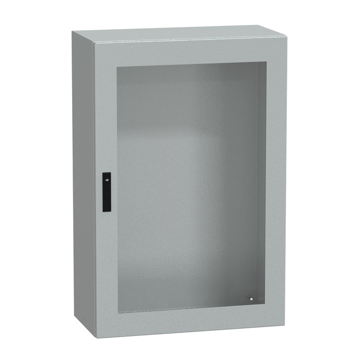 NSYCRNG128400T Spacial CRNG tspt door w/o mount.plate. H1200xW800xD400 IP66 IK08 RAL7035