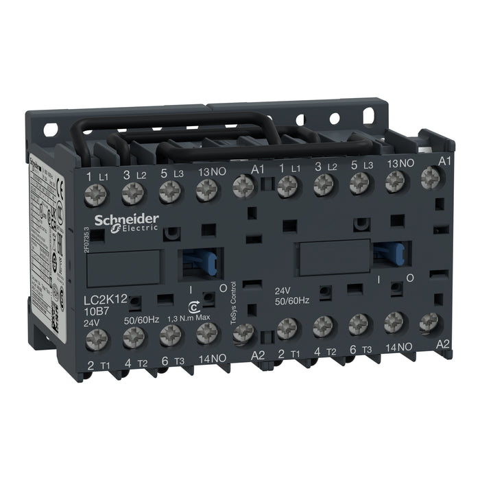 LC2K1210P7 reversing Contactor, TeSys K, 3P, AC-3/AC-3e,&lt;=440V 12A , 1NO, 230V AC coil