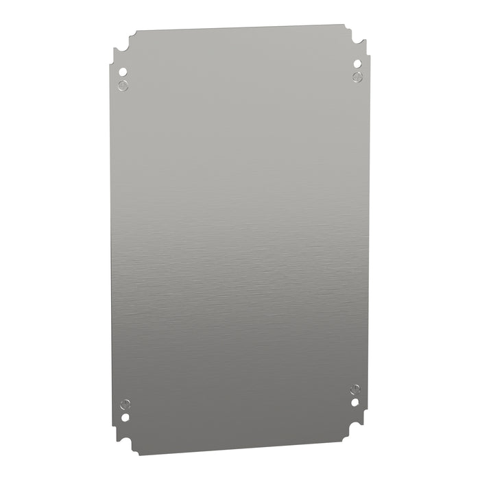 NSYMM3045 Plain mounting plate H300xW450mm made of galvanised sheet steel