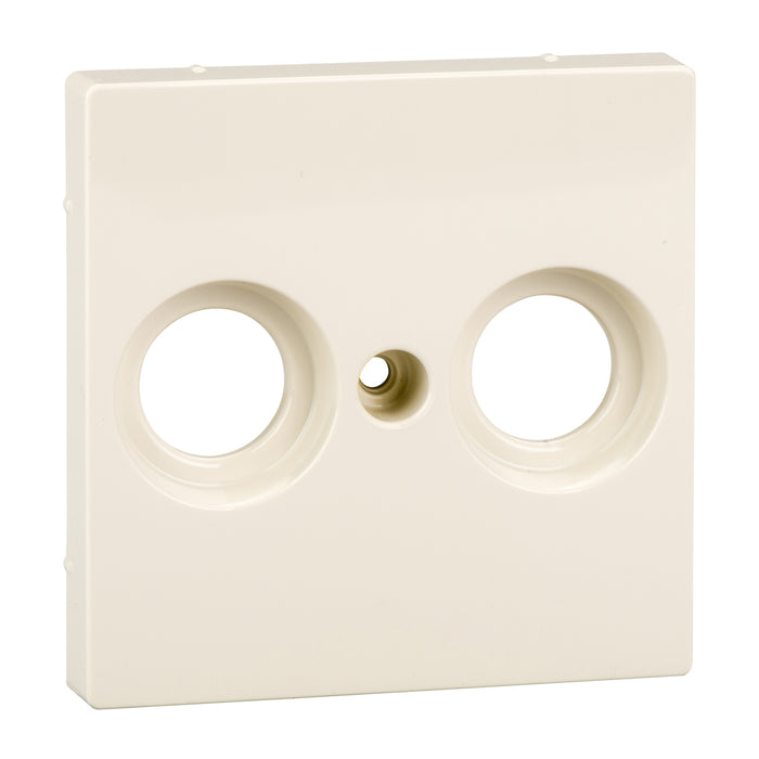 MTN4122-0344 Central plate for antenna socket-outlets 2 holes, white, glossy, System M