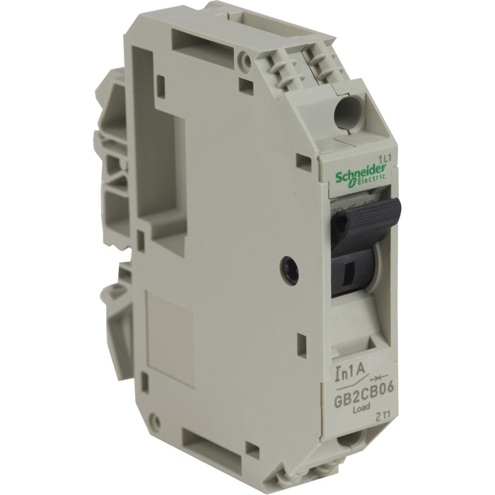 GB2CB06 Thermal magnetic circuit breaker, TeSys GB2, 1P, 1 A, Icu 50 kA@240 V