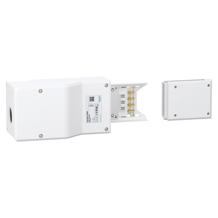 KNA100AB4 End feed unit, Canalis KNA, 100A, right or left mounting, polarity 3L+N+PE/3L+PEN, white RAL9001