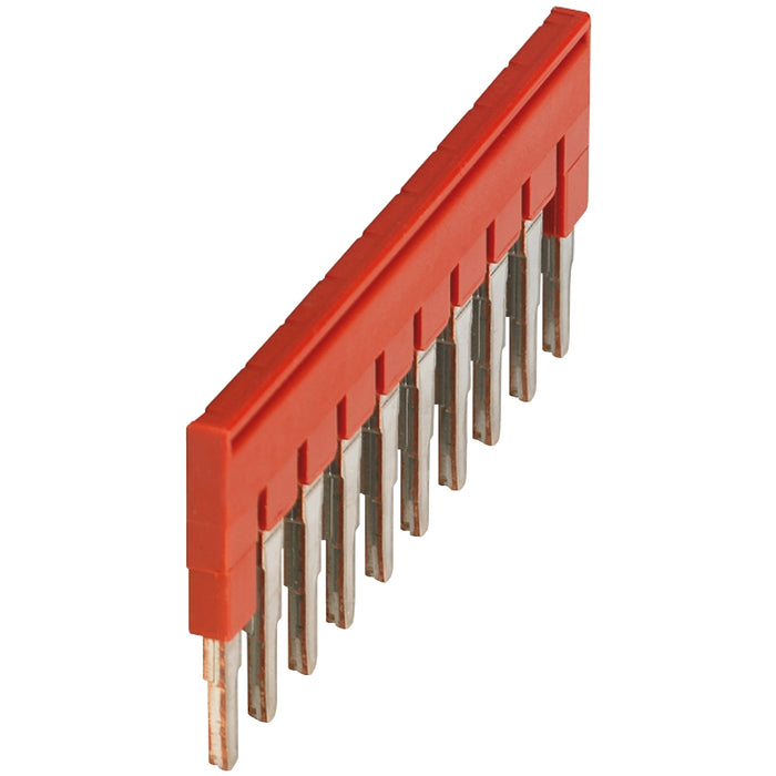 NSYTRAL410 PLUG-IN BRIDGE, 10POINTS FOR 4MM2 TERMINAL BLOCKS, RED