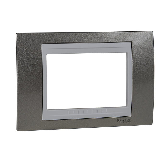 MGU6.103.824 Unica Plus - cover frame - 3 modules - light grey/white