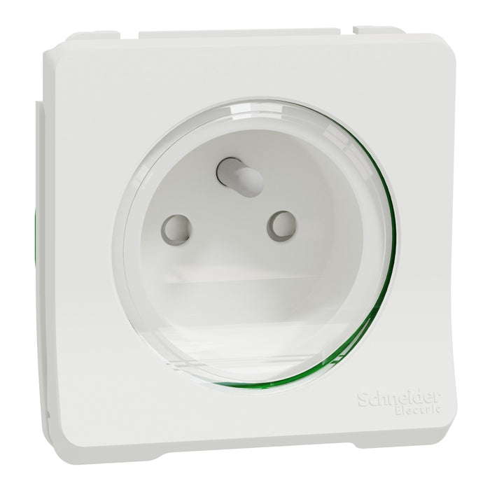 MUR39133 Socket-outlet, Mureva Styl, 2P + E with shutters, pin earth, 16A, 250V, flush, white