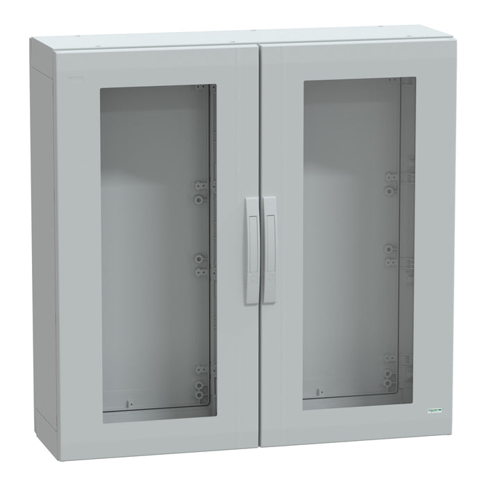 NSYPLA10103TG Floor standing polyester enclosure, Thalassa PLA, glazed door, completely sealed, 1000x1000x320mm, IP65, IK08