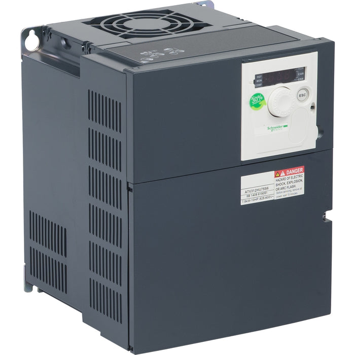 ATV312HU75S6 variable speed drive ATV312 - 7.5kW - 19kVA - 165W - 525..600 V- 3-phase supply