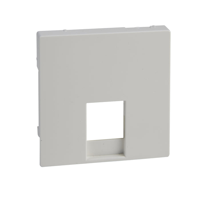 MTN469619 Central plate, Merten System M, for telephone sock.-out. insert RJ11/RJ12, glossy, polar white