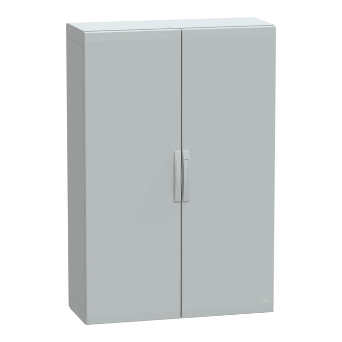 NSYPLA15104G Floor standing polyester enclosure, Thalassa PLA, plain door, completely sealed, 1500x1000x420mm, IP65, IK10