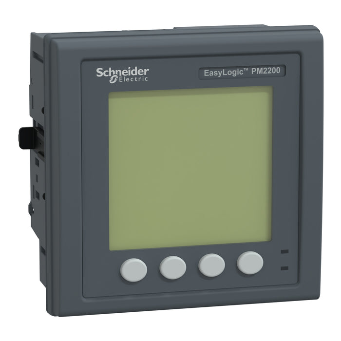 METSEPM2220R EasyLogic PM2220, Power & Energy meter, up to the 15th harmonic, LCD display, RS485, RJ45 quick click CTs