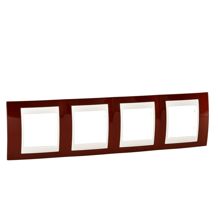 MGU6.008.551 Unica Plus - cover frame - 4 gangs, H71 - terracotta/ivory