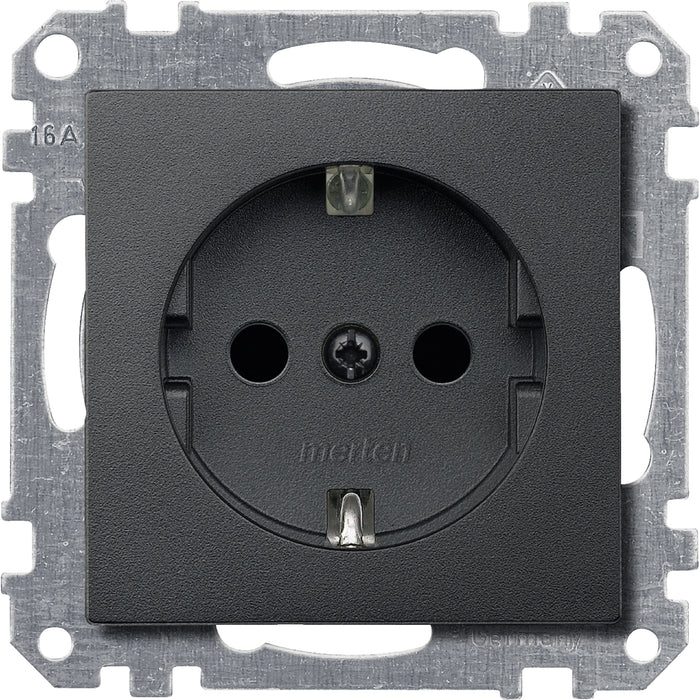 MTN237314 SCHUKO socket-outlet insert with shutter, anthracite, System M