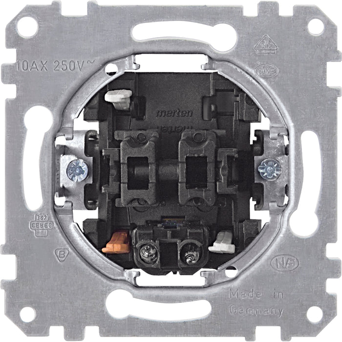 MTN325502 Rocker double switch insert 10 A, two-circuit with locator lamp