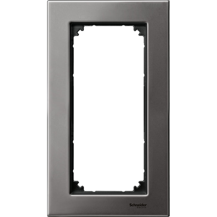 MTN403814 Cover frame, Merten M-Elegance metal, 1 gang, rhodium grey