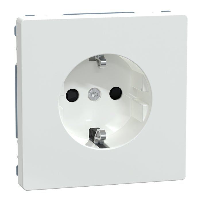 MTN2300-6035 Socket-outlet, Merten System Design, 2P + E, 16A, Schuko, shutter, screwless terminals, matt, lotus white