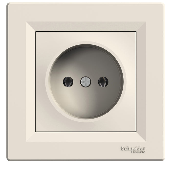 EPH3000123 Asfora - single socket outlet without earth - 16A cream