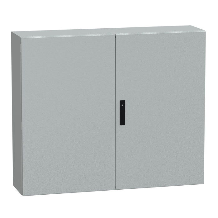 NSYCRNG1012300D Spacial CRNG dble plain door w/o mount.plate. H1000xW1200xD300 IP55 IK10 RAL7035