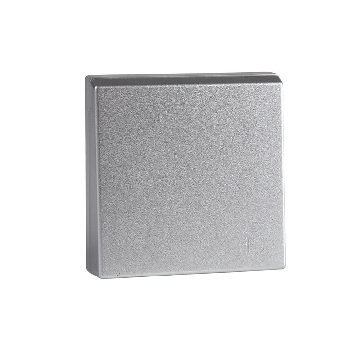 MTN2340-0460 Central plate with hng.lid for SCHUKO socket-outlet insert, aluminium, System M