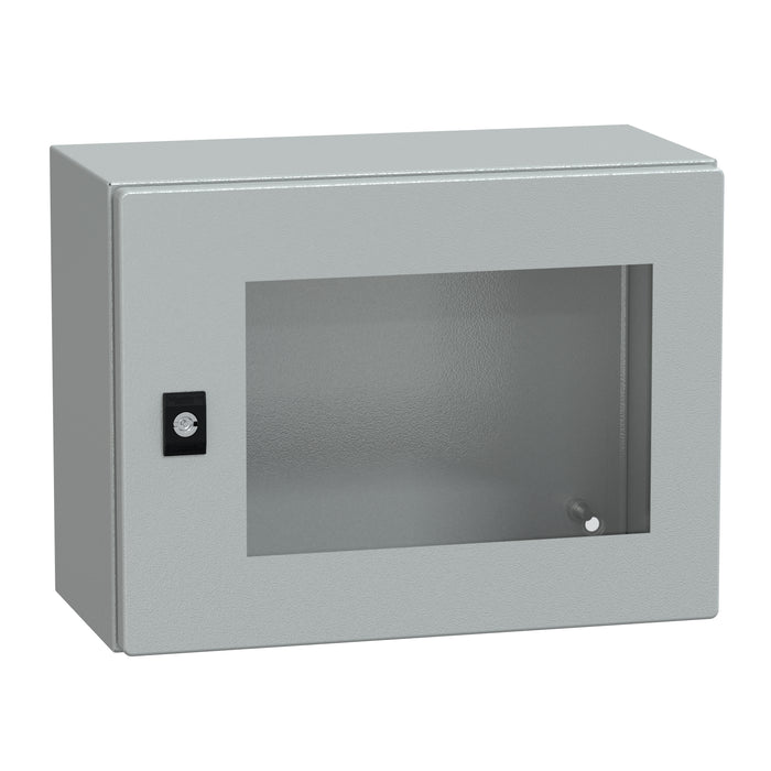 NSYCRN34200T Spacial CRN tspt door w/o mount.plate. H300xW400xD200 IP66 IK08 RAL7035..