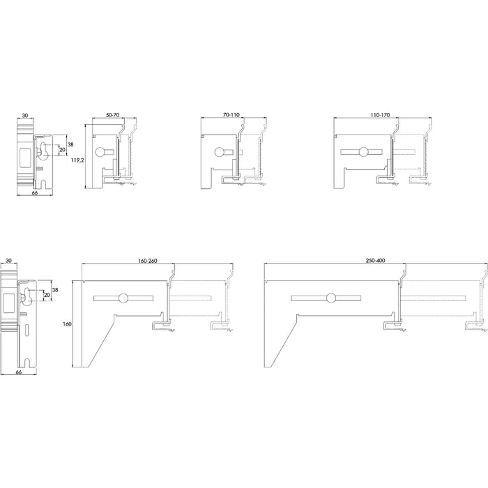 5583574 Thorsman - adjustable wall bracket