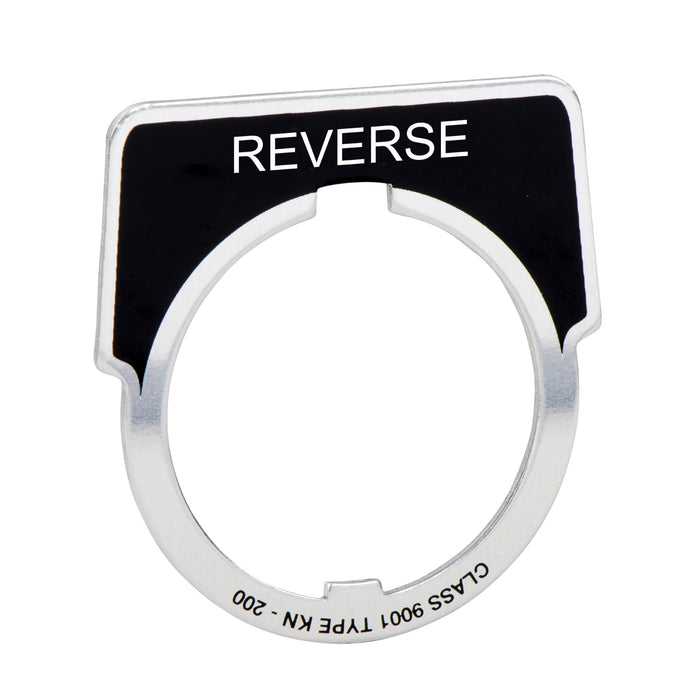 9001KN207 Legend, Harmony 9001K, Harmony 9001SK, 30mm, aluminium, black with silver letters, 40x43mm, marking REVERSE