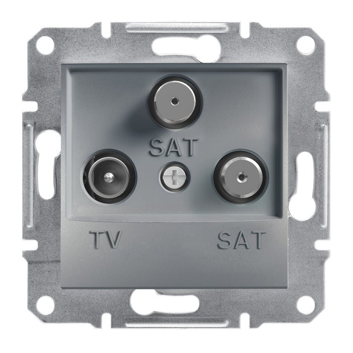 EPH3600162 Asfora, TV-SAT-SAT ending socket, 1dB, steel