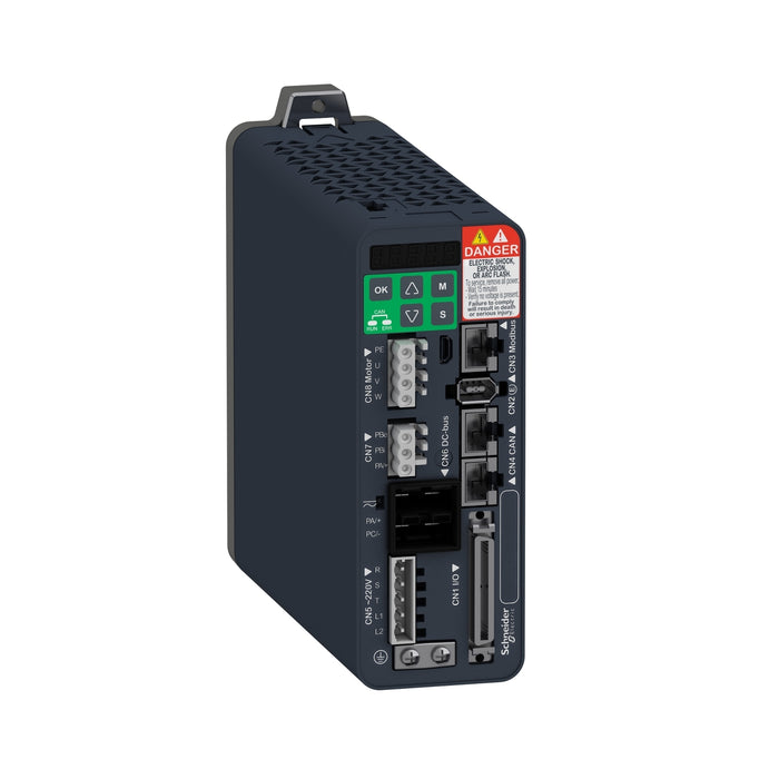 LXM28SU15M3X motion servo drive, Lexium 28, sercos, single and three phase 200...230 V, 1.5 kW