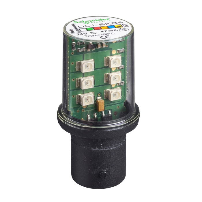 DL1BKB8 LED bulb, Harmony XVB, BA15d, yellow, flashing signaling type, 24V AC/DC